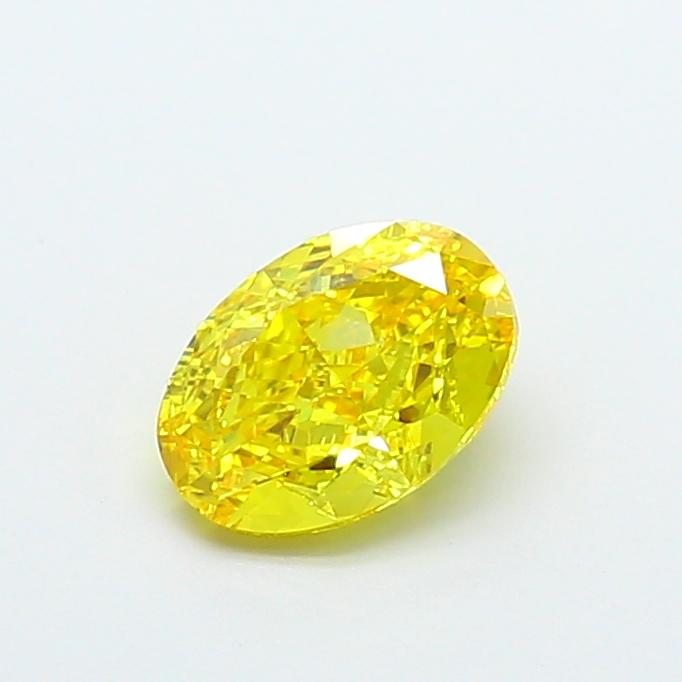 1.59 Ct. Fancy Vivid  Yellow Oval Lab Grown Diamond