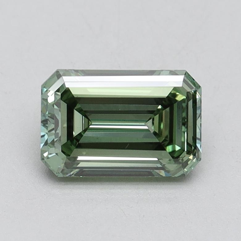 1.00 Ct. Fancy Vivid Pacific Green Emerald Lab Grown Diamond