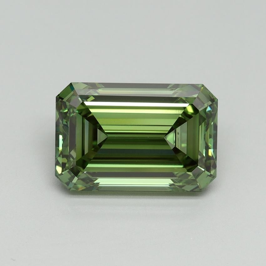 5.04 Ct. Fancy Vivid Green Emerald Lab Grown Diamond