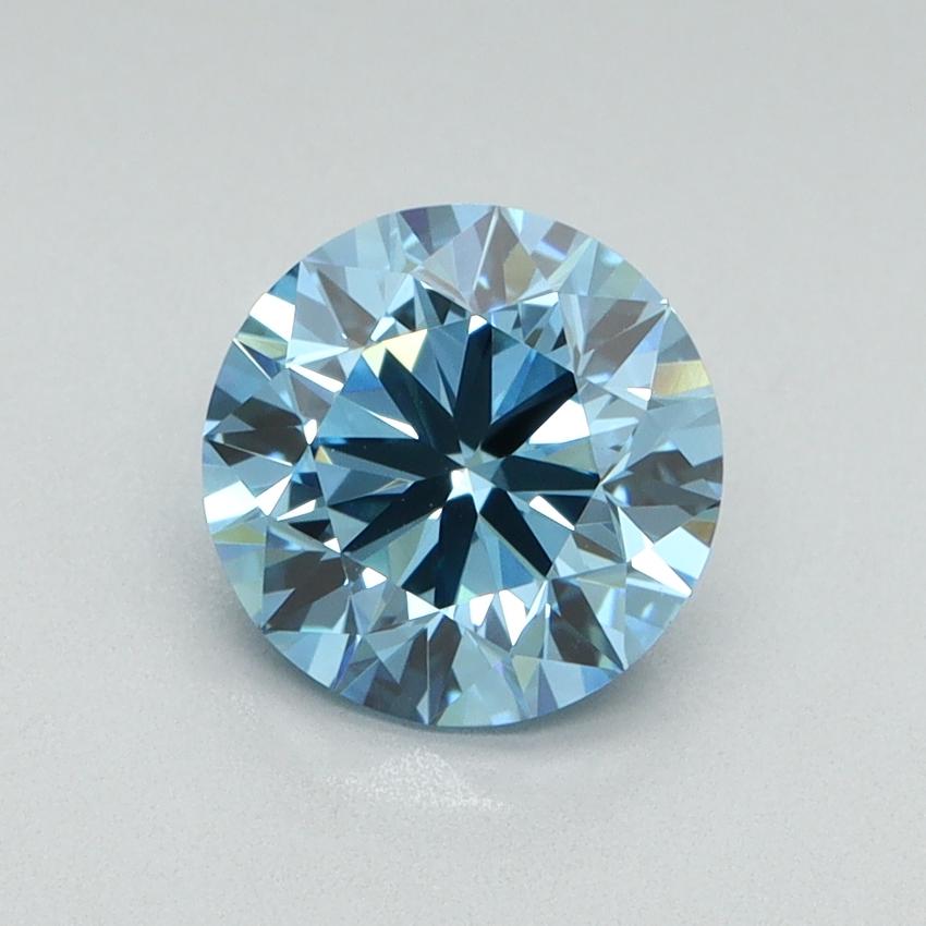 1.48 Ct. Fancy Vivid Blue Round Lab Grown Diamond
