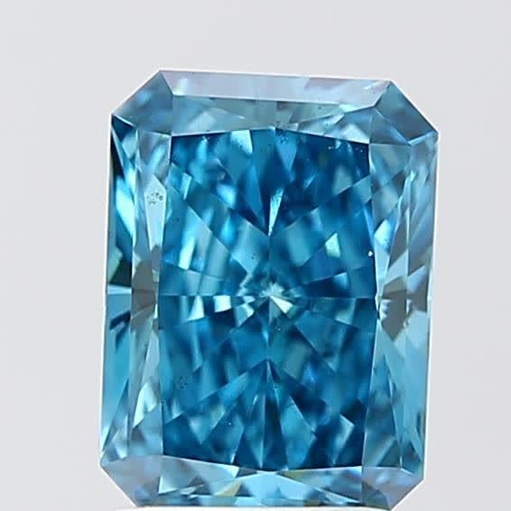 1.98 Ct. Fancy Vivid  Blue Radiant Lab Grown Diamond