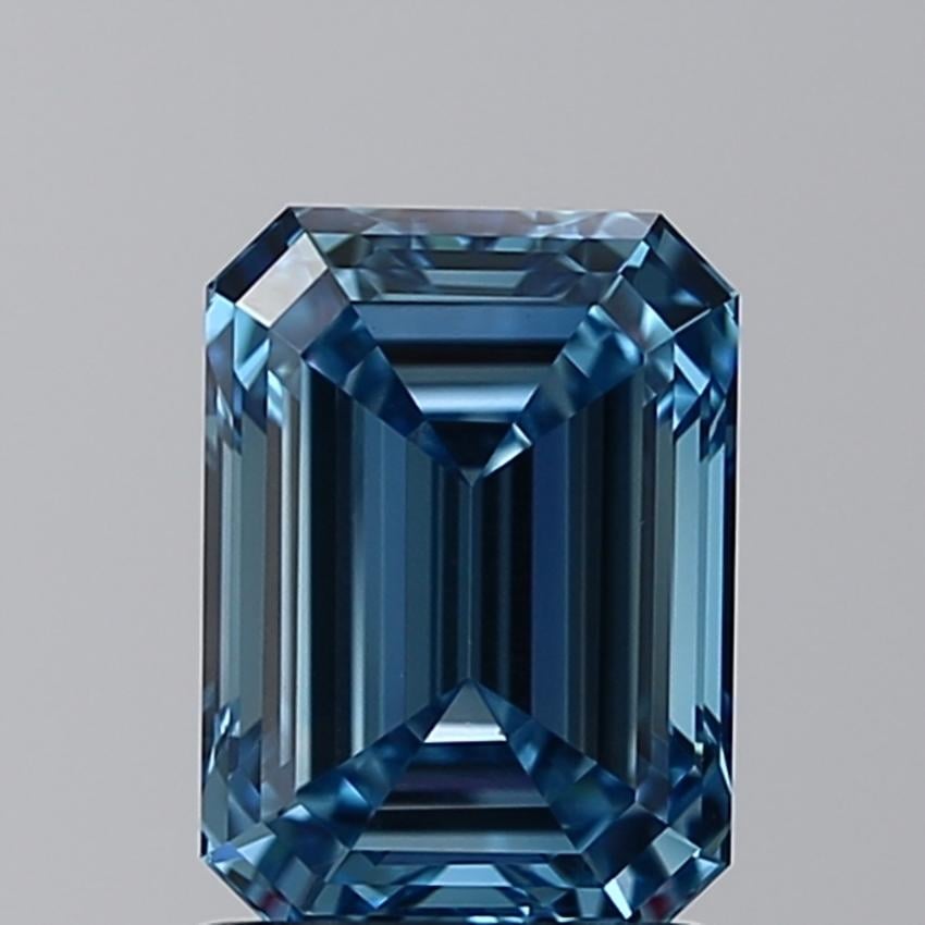 1.53 Ct. Fancy Vivid Blue Emerald Lab Grown Diamond