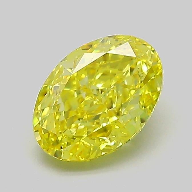 1.07 Ct. Fancy Vivid  Yellow Oval Lab Grown Diamond