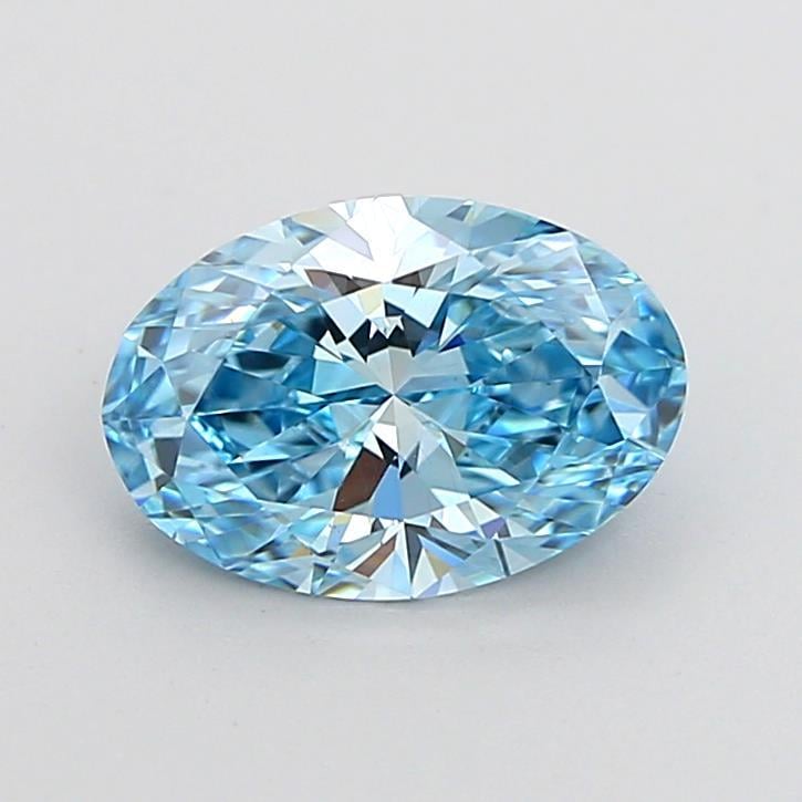 1.52 Ct. Fancy Vivid Blue Oval Lab Grown Diamond