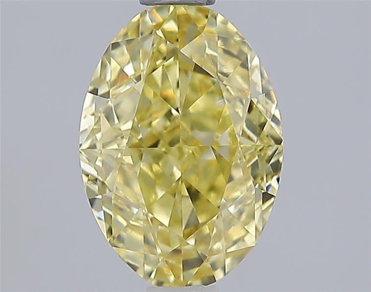1.53 Ct. Fancy Intense Yellow Oval Lab Grown Diamond