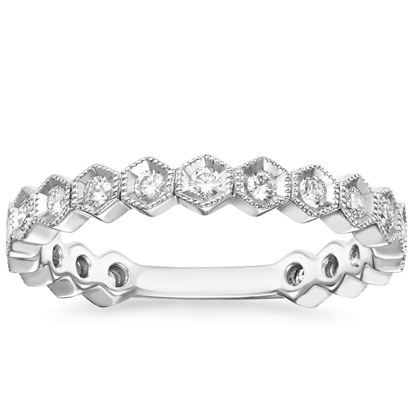 Unique MIlgrain Bezel Set Diamond Ring 