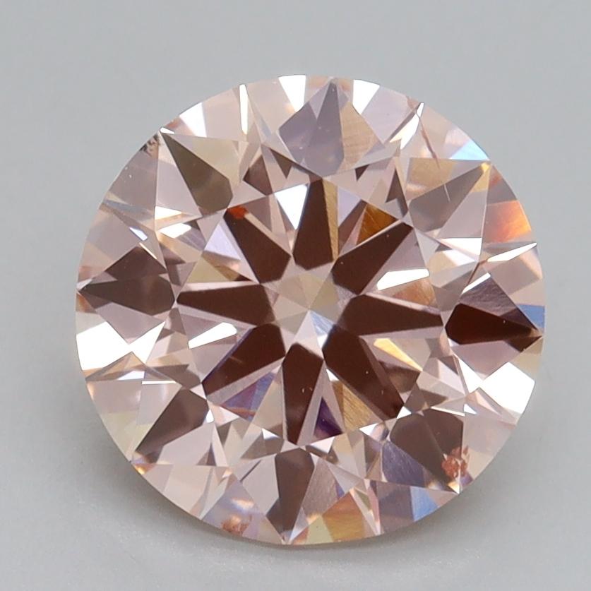 2.55 Ct. Fancy Intense Pink Round Lab Grown Diamond