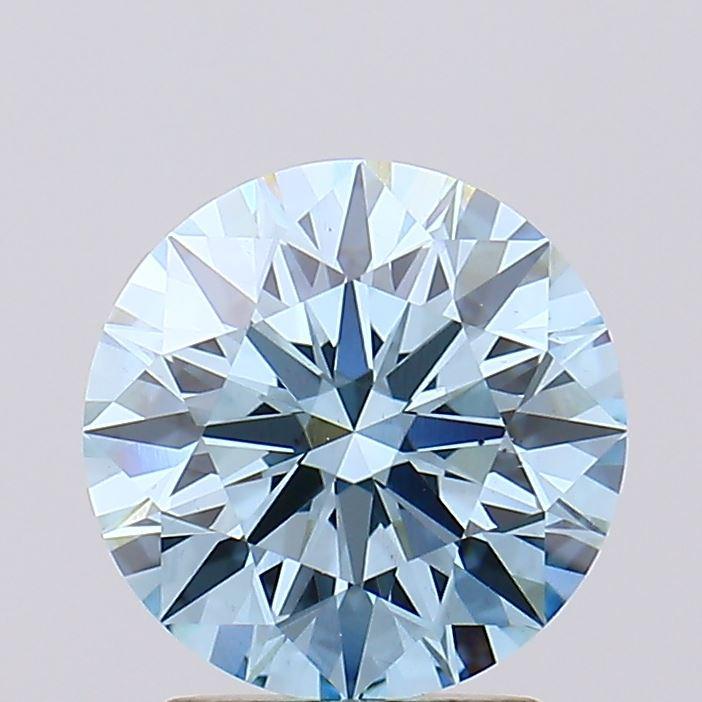2.04 Ct. Fancy Vivid Blue Round Lab Grown Diamond