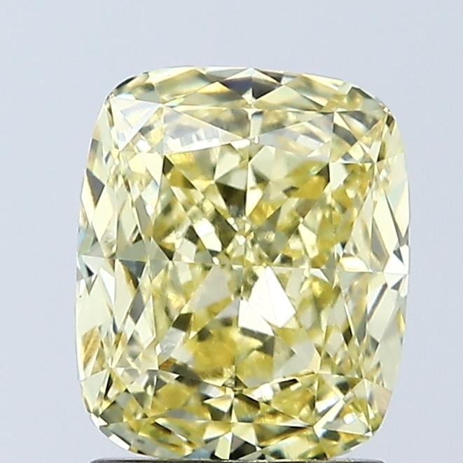 2.06 Ct. Fancy Intense Yellow Cushion Lab Grown Diamond