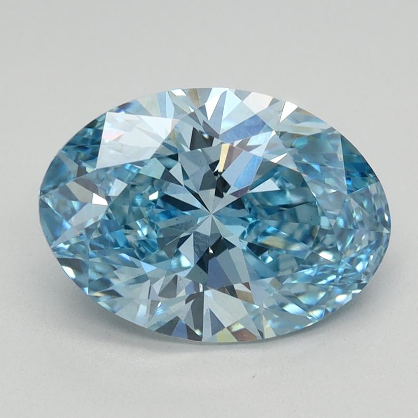 1.99 Ct. Fancy Vivid Blue Oval Lab Grown Diamond