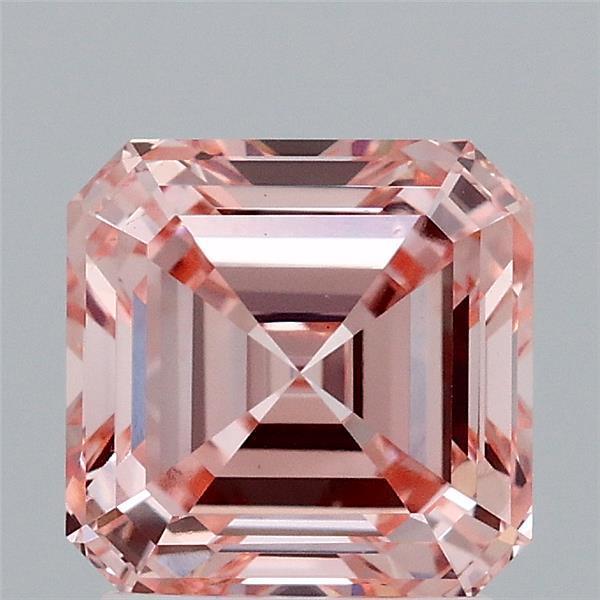 2.09 Ct. Fancy Intense Pink Asscher Lab Grown Diamond