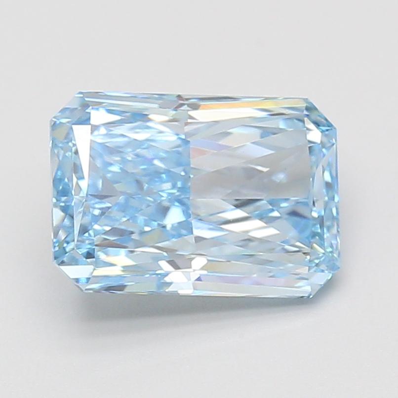 3.07 Ct. Fancy Vivid Blue Radiant Lab Grown Diamond