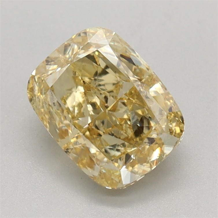 1.09 Ct. Fancy Intense Yellow Cushion Lab Grown Diamond