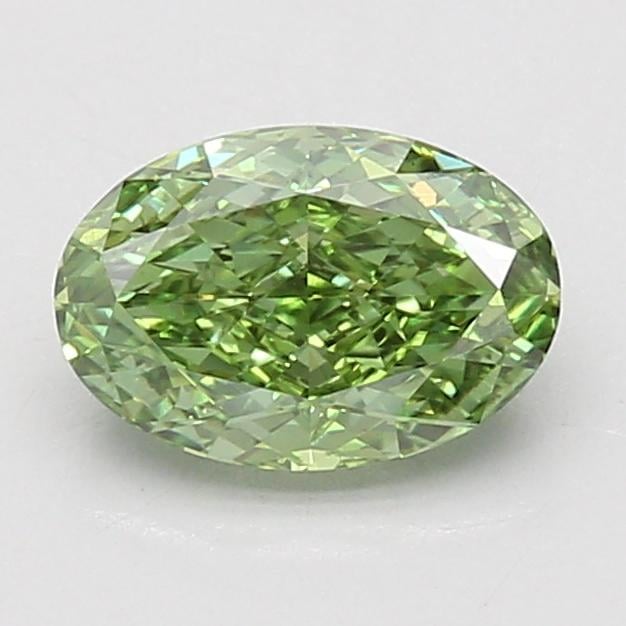 1.54 Ct. Fancy Vivid Green Oval Lab Grown Diamond
