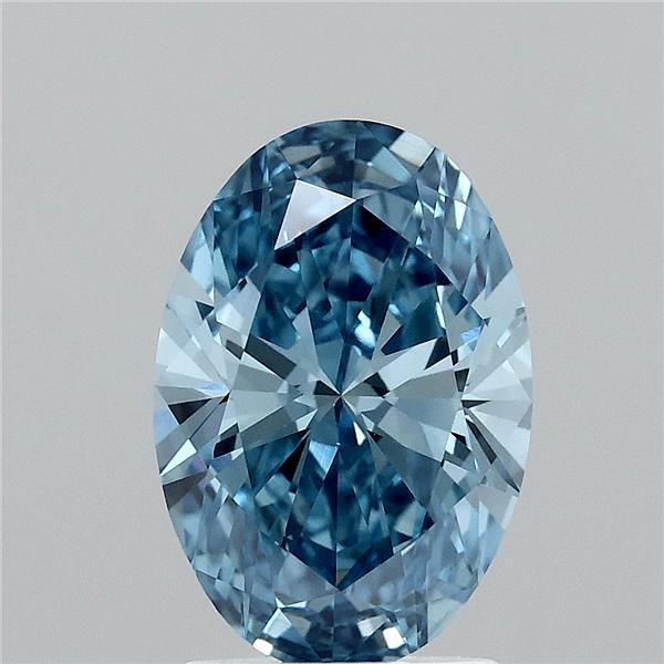 2.00 Ct. Fancy Vivid Blue Oval Lab Grown Diamond