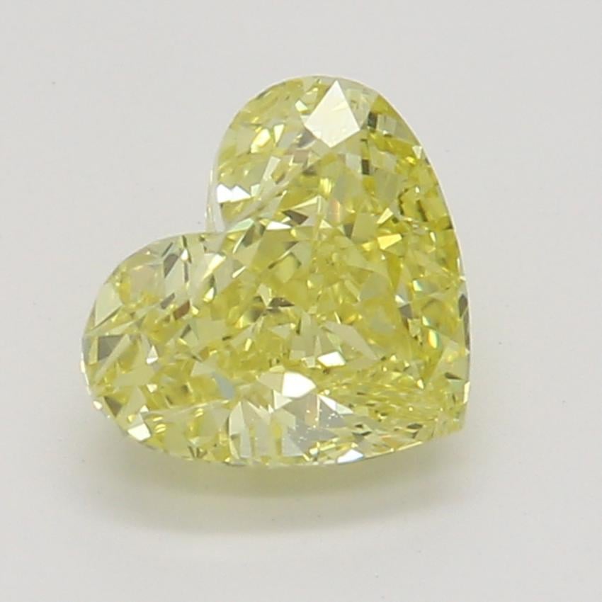 0.53 Ct. Fancy Vivid Yellow Heart Diamond