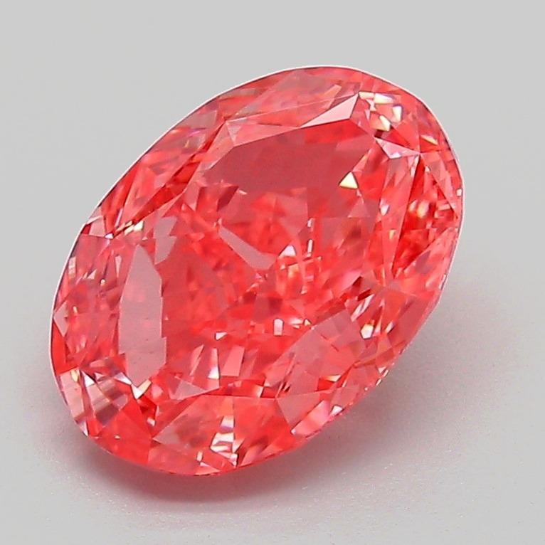 2.07 Ct. Fancy Vivid Pink Oval Lab Grown Diamond