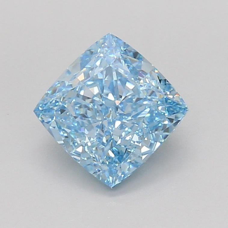 2.11 Ct. Fancy Vivid Blue Cushion Lab Grown Diamond