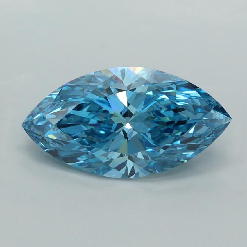 2.04 Ct. Fancy Vivid  Blue Marquise Lab Grown Diamond