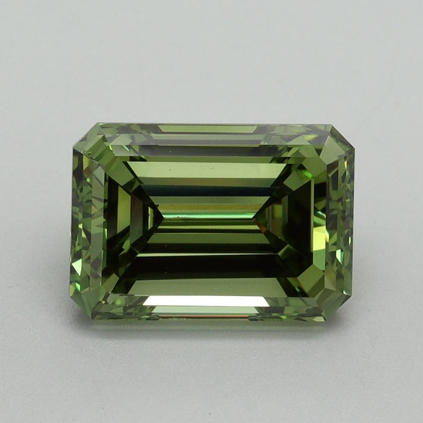 3.00 Ct. Fancy Vivid Green Emerald Lab Grown Diamond