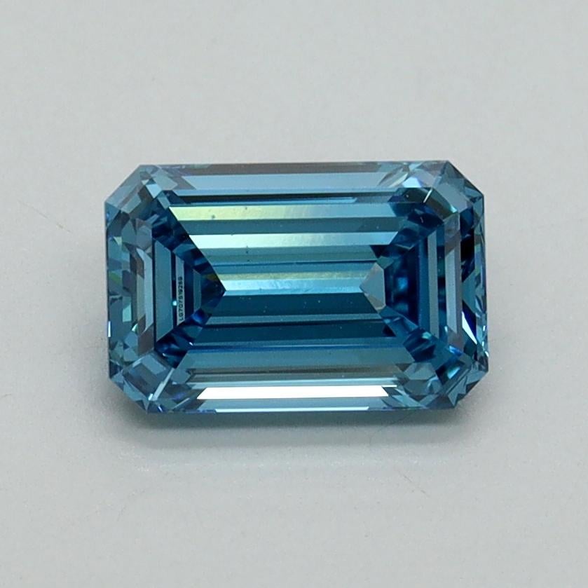1.05 Ct. Fancy Vivid Blue Emerald Lab Grown Diamond