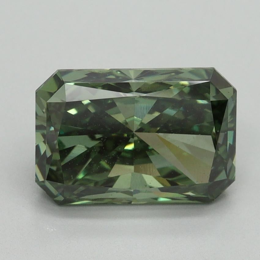 3.01 Ct. Fancy Vivid Pacific Green Radiant Lab Grown Diamond