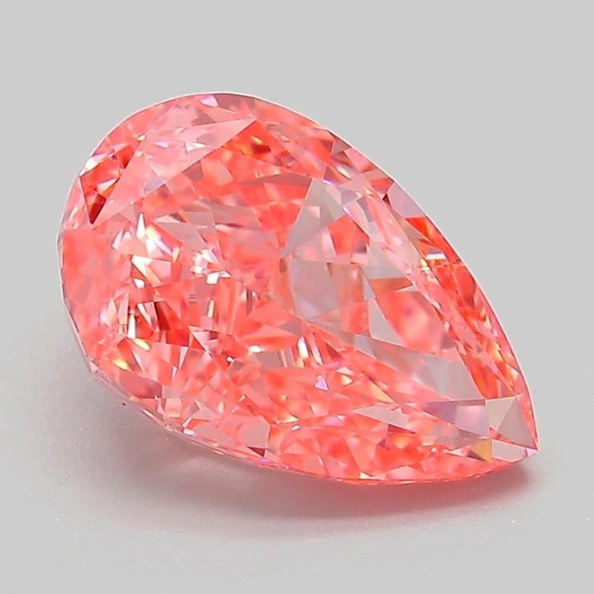 3.06 Ct. Fancy Vivid Pink Pear Lab Grown Diamond