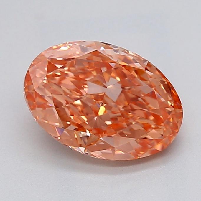 2.00 Ct. Fancy Vivid  Orange Oval Lab Grown Diamond