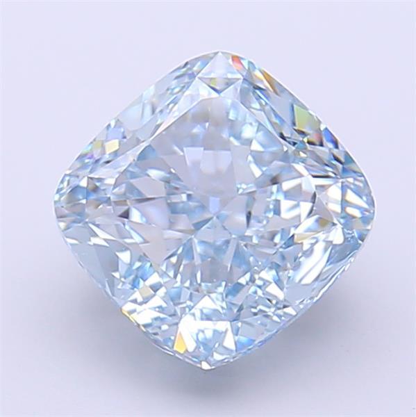2.50 Ct. Fancy Intense Blue Cushion Lab Grown Diamond