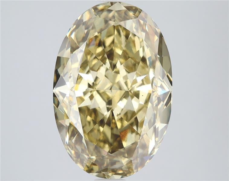 6.08 Ct. Fancy Yellow Oval Lab Grown Diamond