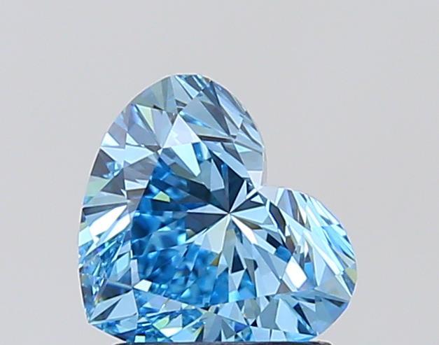 1.52 Ct. Fancy Vivid Blue Heart Lab Grown Diamond
