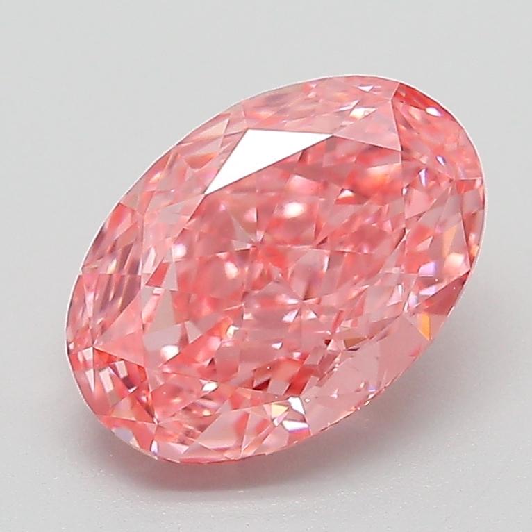 2.09 Ct. Fancy Vivid Pink Oval Lab Grown Diamond