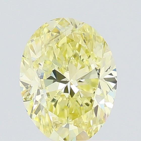 0.69 Ct. Fancy Intense Yellow Oval Lab Grown Diamond