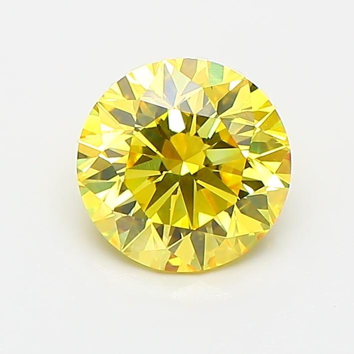 1.06 Ct. Fancy Vivid Yellow Round Lab Grown Diamond