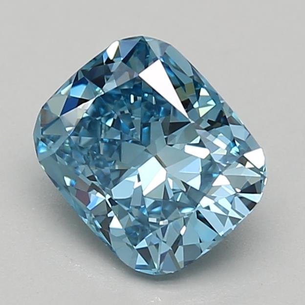 1.04 Ct. Fancy Vivid Blue Cushion Lab Grown Diamond