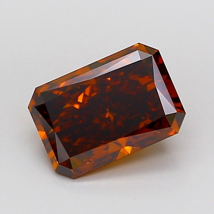 2.22 Ct. Fancy Deep Orange Radiant Lab Grown Diamond