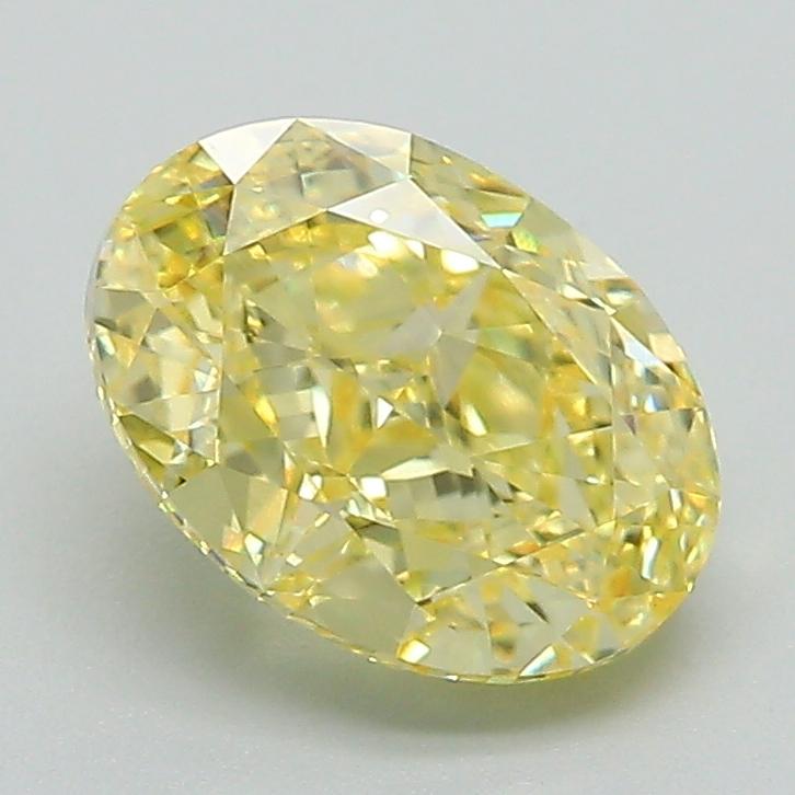 1.95 Ct. Fancy Vivid Yellow Oval Lab Grown Diamond