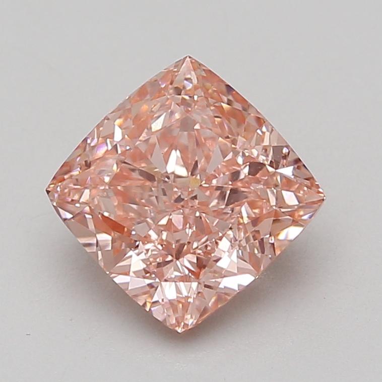 3.09 Ct. Fancy Vivid Pink Cushion Lab Grown Diamond