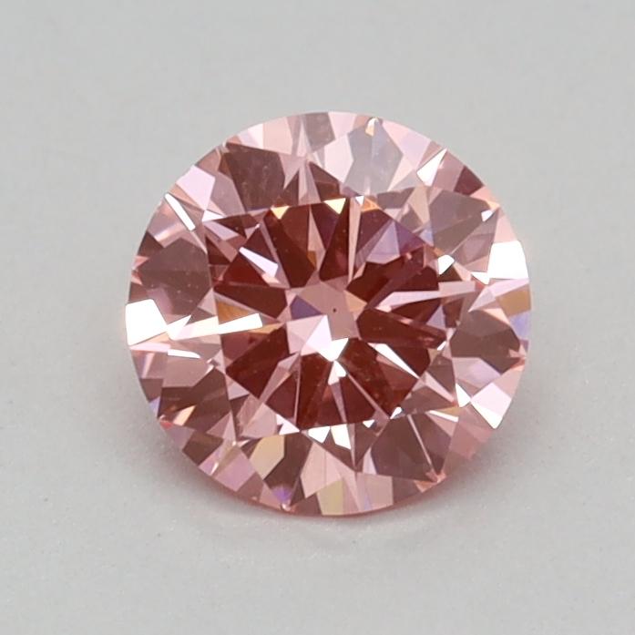 0.37 Ct. Fancy Vivid Pink Round Lab Grown Diamond