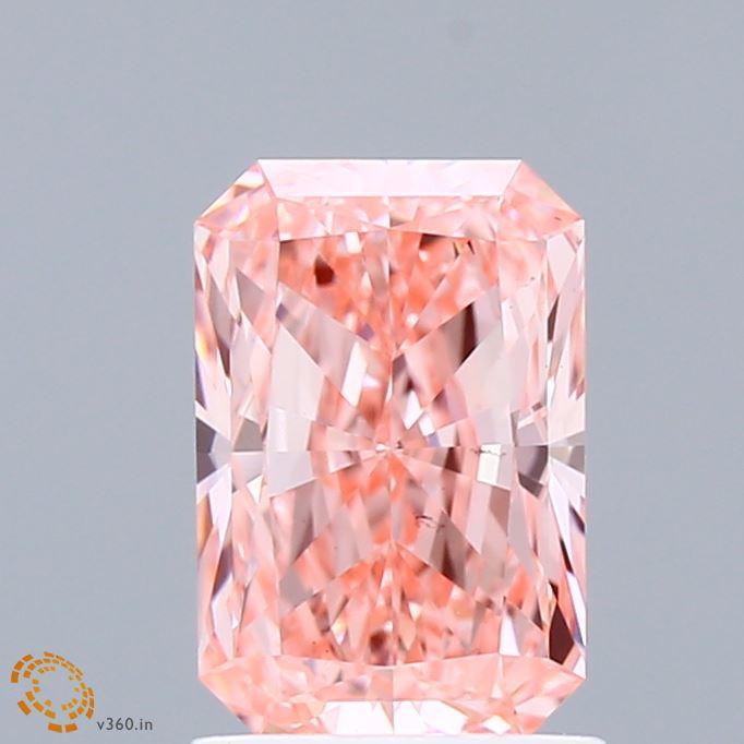 1.50 Ct. Fancy Vivid Pink Radiant Lab Grown Diamond