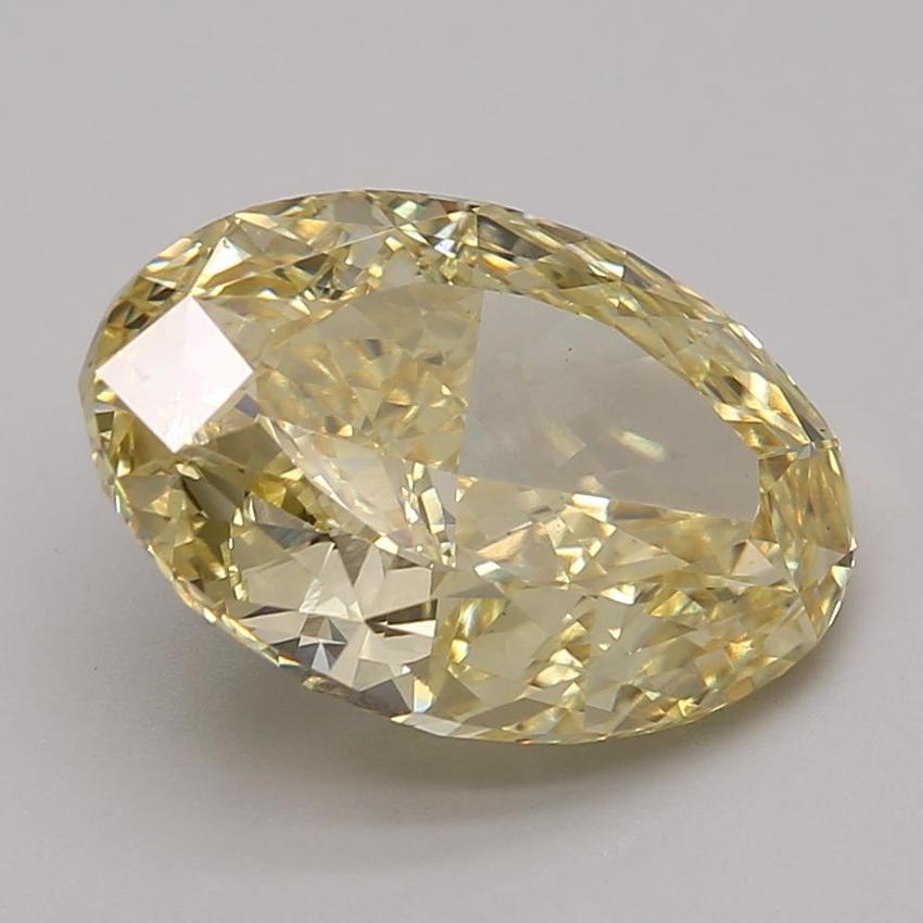 5.28 Ct. Fancy Vivid Yellow Oval Lab Grown Diamond