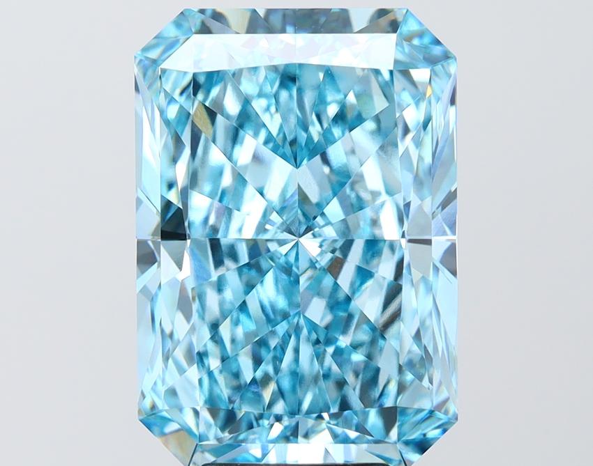8.06 Ct. Fancy Vivid Blue Blue Radiant Lab Grown Diamond