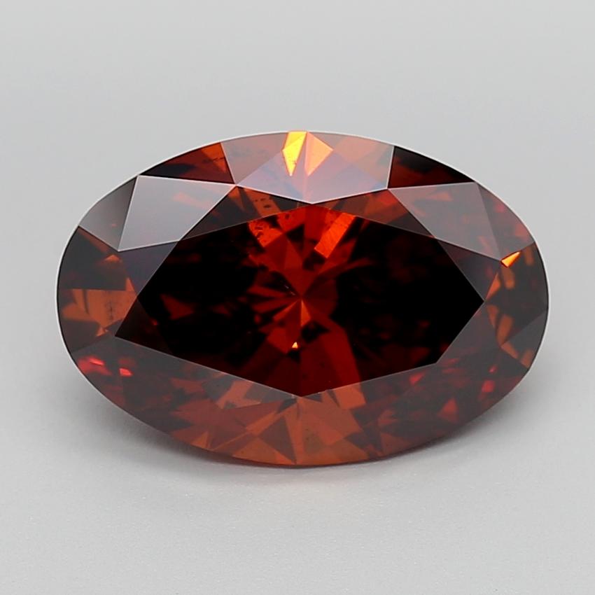 5.07 Ct. Fancy Deep  Orange Oval Lab Grown Diamond