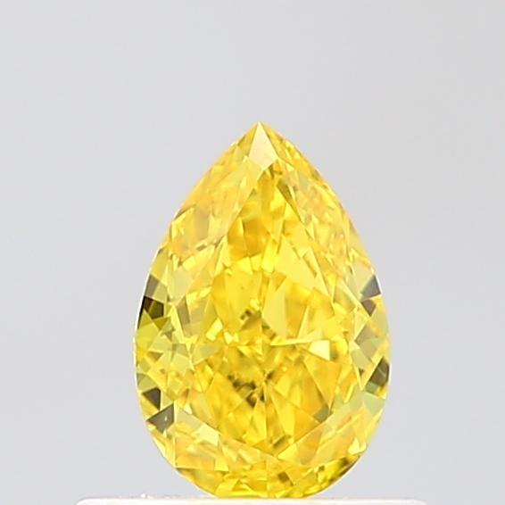 0.50 Ct. Fancy Vivid Yellow Pear Lab Grown Diamond