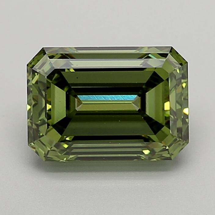 2.65 Ct. Fancy Vivid  Green Emerald Lab Grown Diamond