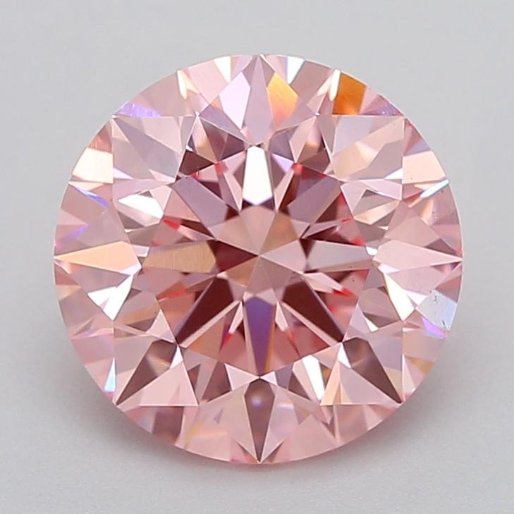 2.44 Ct. Fancy Vivid  Pink Round Lab Grown Diamond