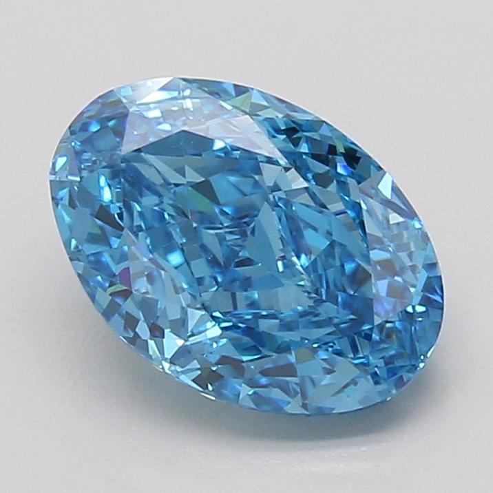 3.00 Ct. Fancy Vivid Blue Oval Lab Grown Diamond