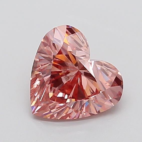 2.02 Ct. Fancy Vivid Brownish Pink Heart Lab Grown Diamond