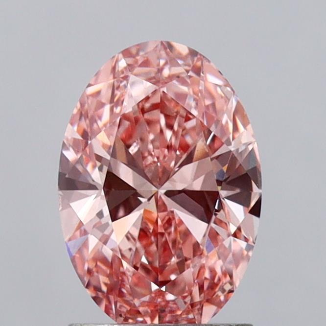 1.50 Ct. Fancy Vivid  Pink Oval Lab Grown Diamond