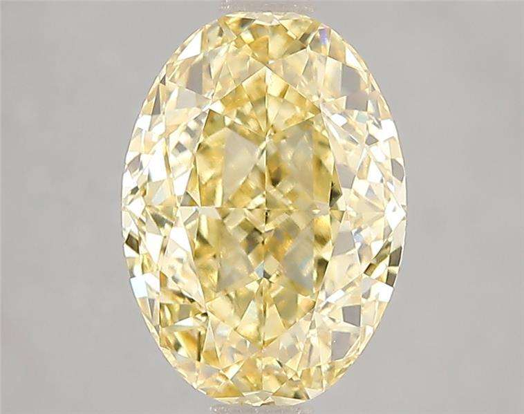 3.04 Ct. Fancy Vivid Yellow Oval Lab Grown Diamond